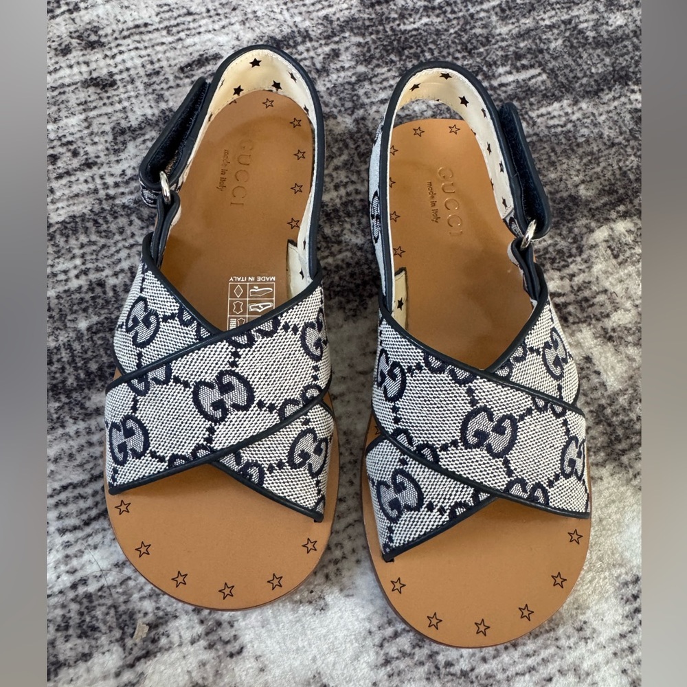 Gucci Kids Sandals - Navy and White size EURO 29